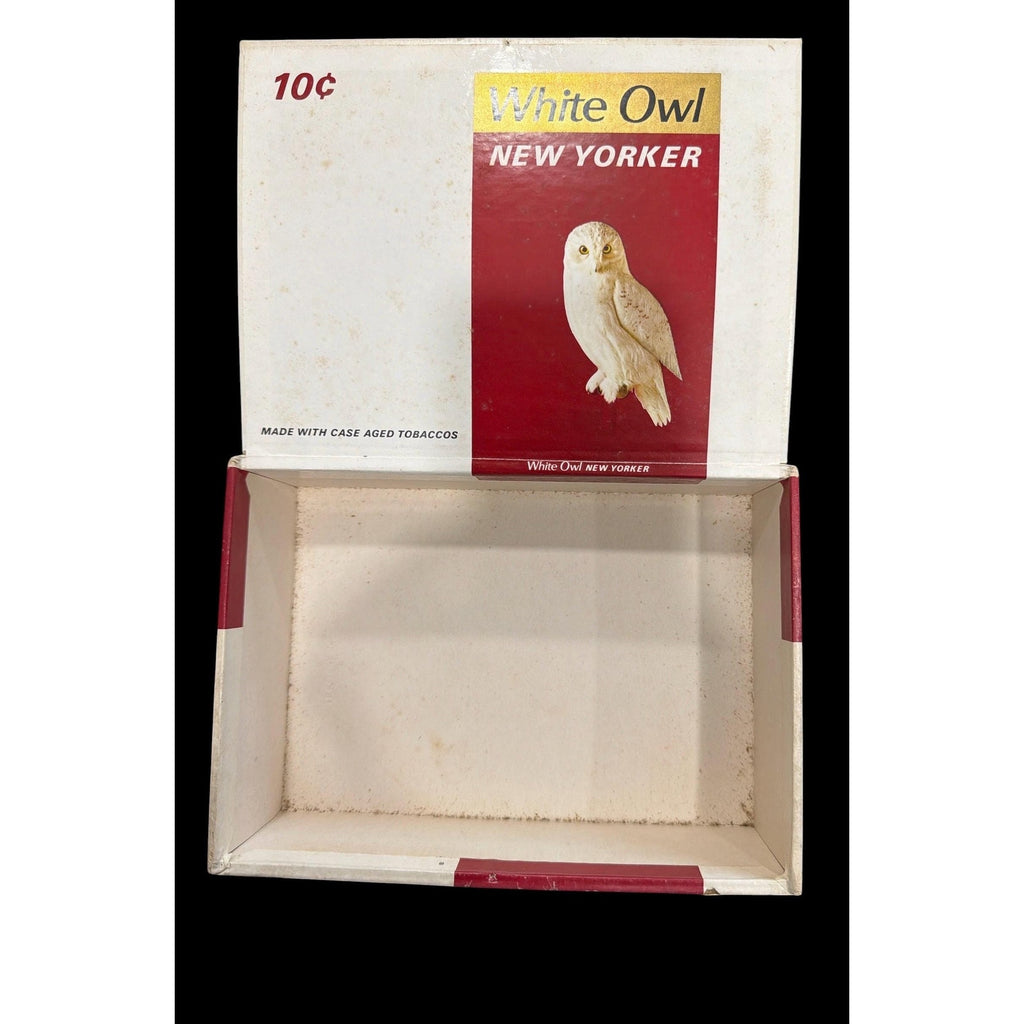 Vintage White Owl New Yorker Cigar Box w Owl Graphic | 50 Count Tobacco Box