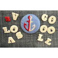 Nautical Anchor Button Set Alphabet Buttons Vintage Sewing Craft Supplies NOS