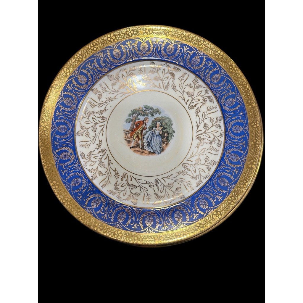 Vintage Taylor Smith & Taylor Bromley Dinner Plates Set of 8 22K Gold