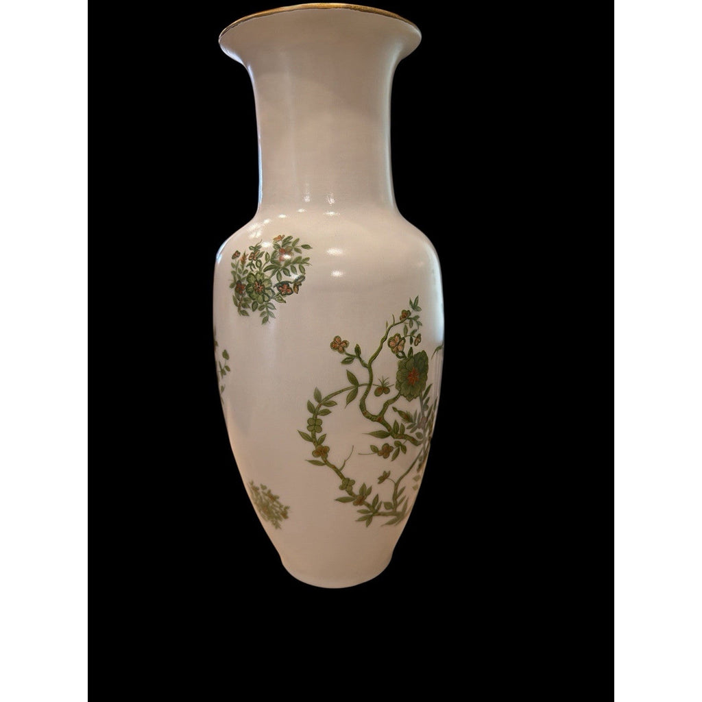 Vintage Schmid Design Folio Porcelain Floral Vase Japan 12.25 Inch