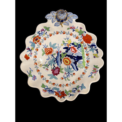 Antique Doulton Burslem Plate Victorian Floral Imari Style England