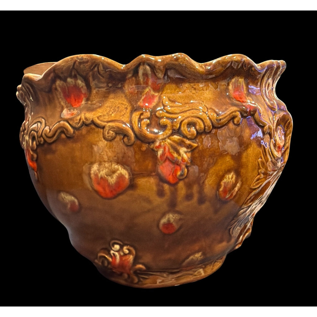 Exceptional Mullins Ceramics Nippa Kentucky 10" Owl Planter Uncommon Large-Format Art Pottery Jardiniere
