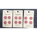 Vintage Pink Buttons Set La Petite Lansing Iowa Sewing Craft 1/2 Inch NOS