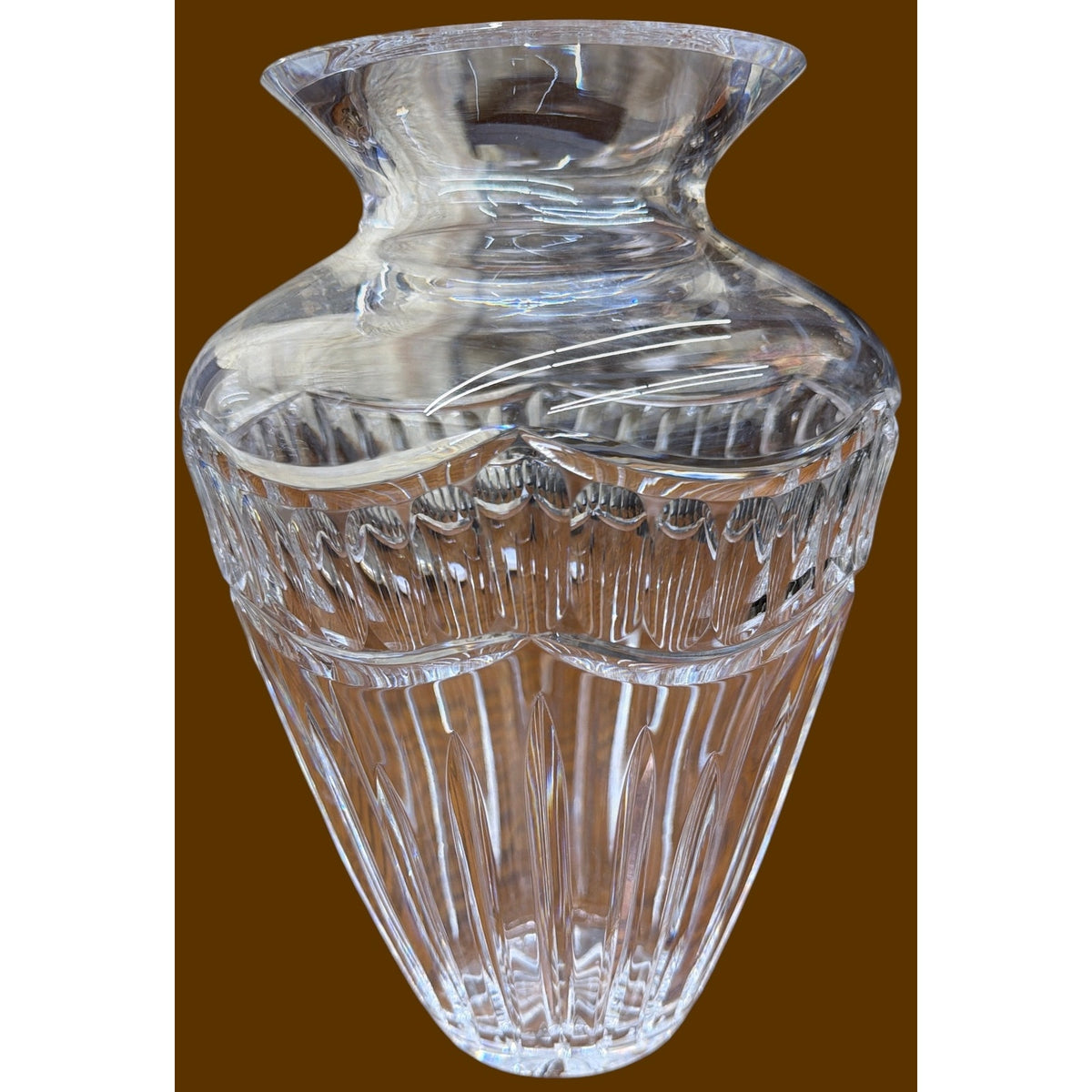 Waterford Pompeii 10 1/8" Lead Crystal Vase Large Discontinued Ireland – additional view 4