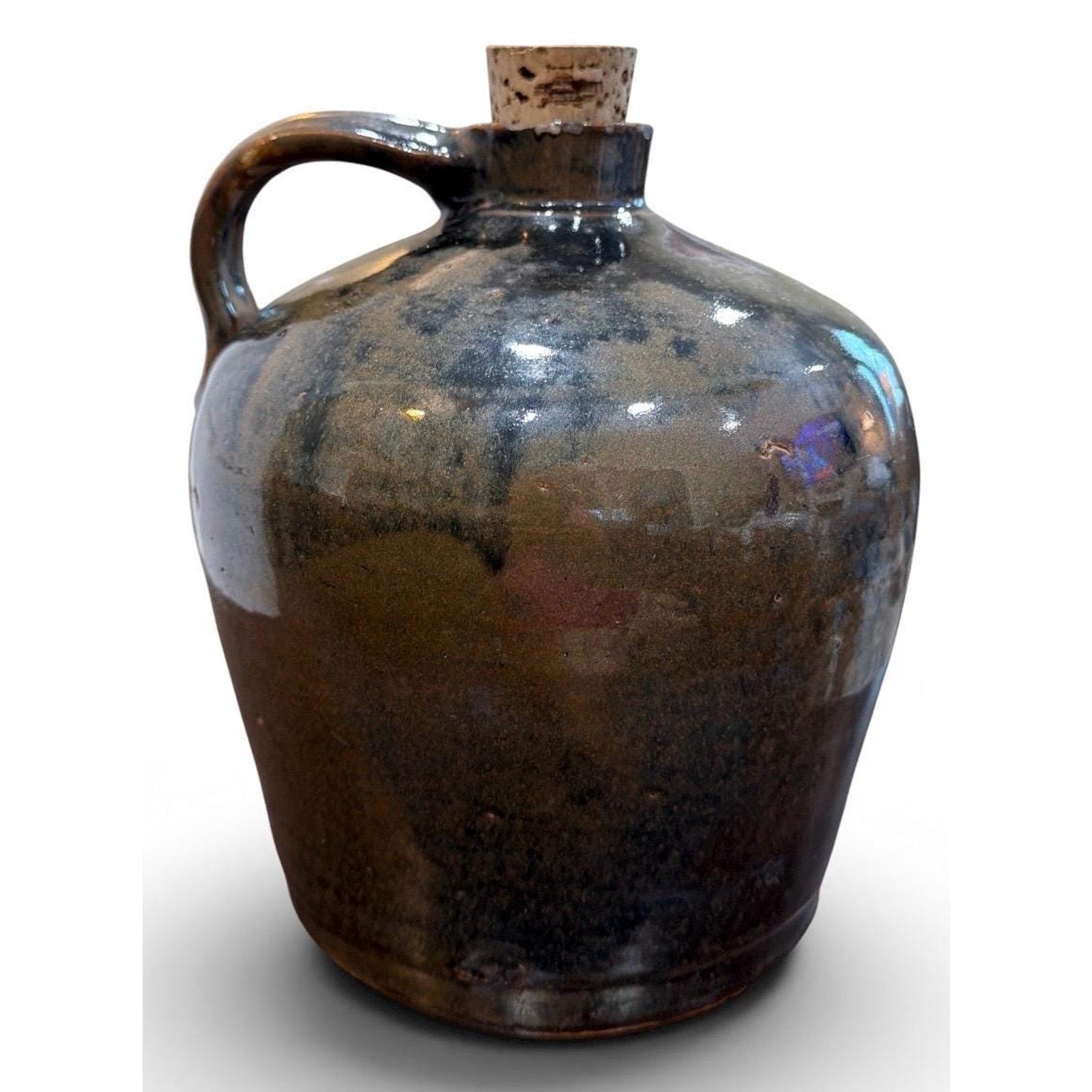 Large Studio Stoneware Jug Primitive Pottery NC Appalachian Handmade