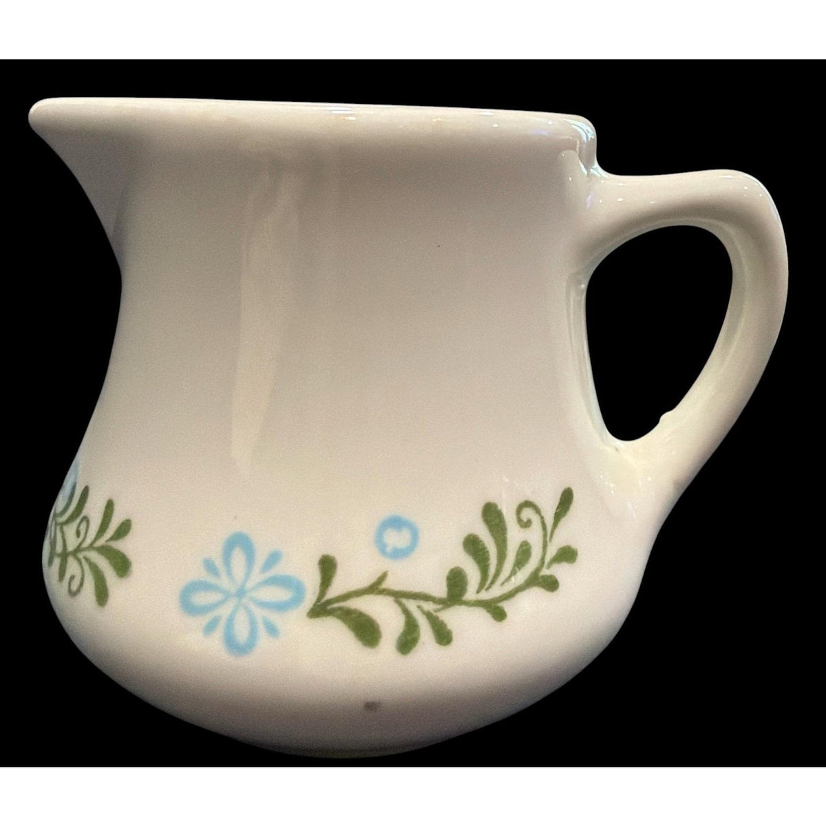 Homer Laughlin Creamer Vase Blue Floral French Ironstone Restaurantware – additional view 3