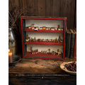 Antique Alpine Folk Art Diorama Shadow Box Miniature Village 15” Wall Cabinet