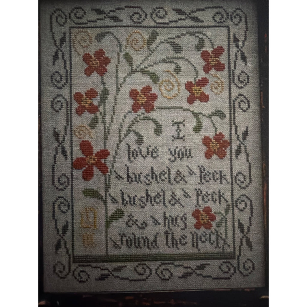 La-D-Da Bushel & A Peck Cross Stitch Floral Sampler NOS