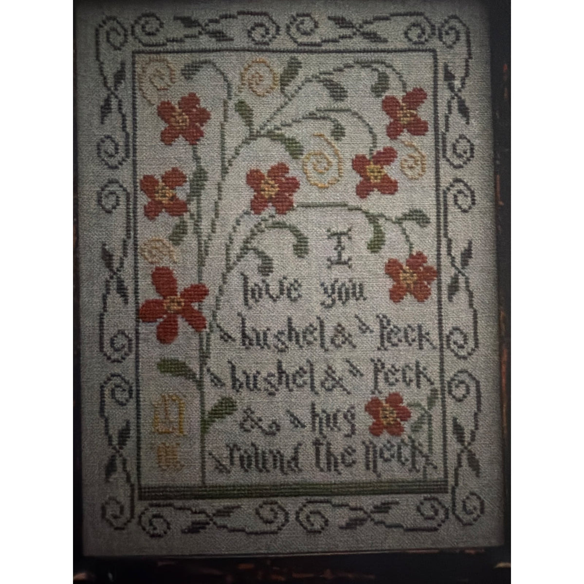 La-D-Da Bushel & A Peck Cross Stitch Floral Sampler NOS