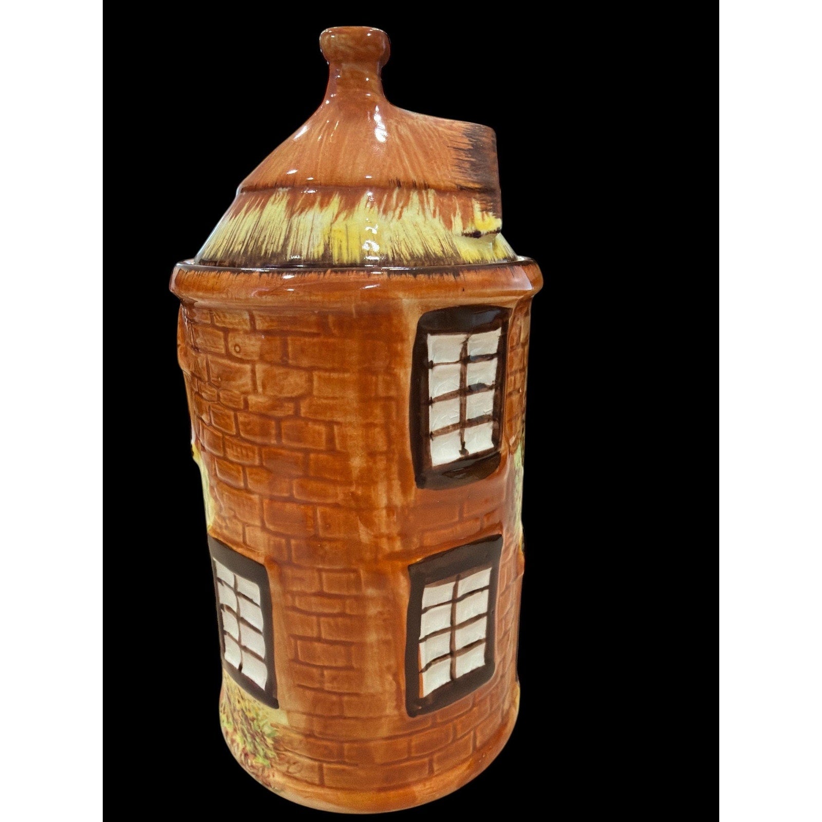 Vintage Price Kensington Cottage Jar England Hand Painted Cottageware Canister 8”