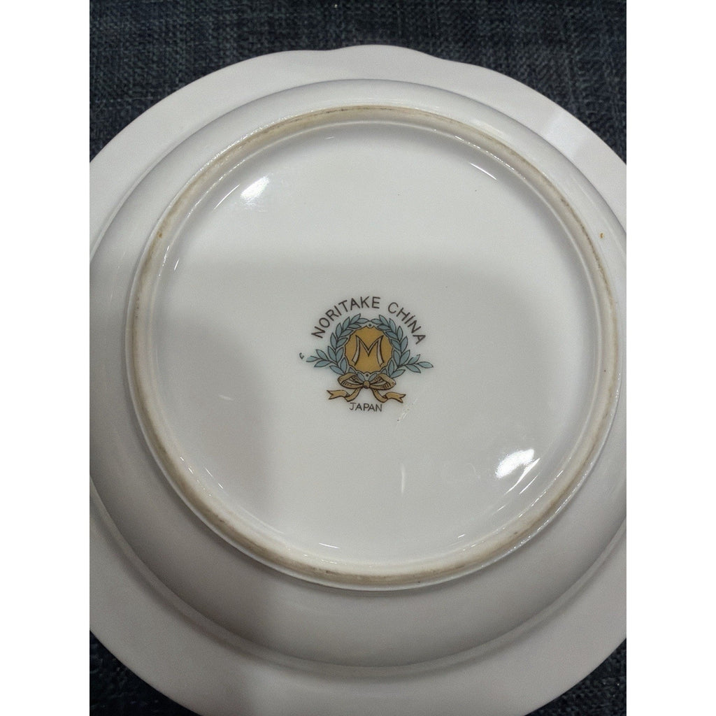 1930s Noritake Berry Bowls Set of 4 Burgundy Gold Floral Pre-WWII Japan