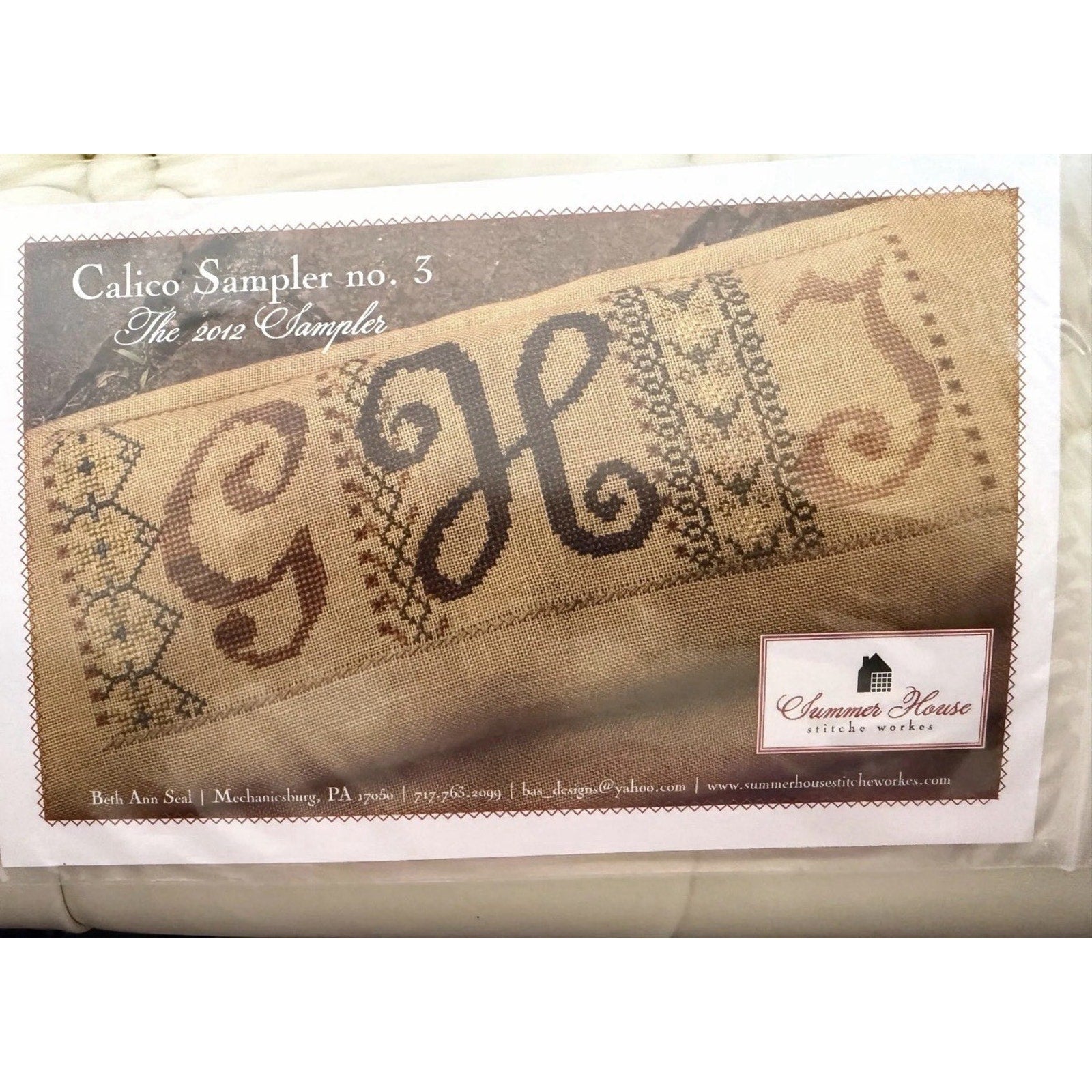 Summer House Stitche Werke Calico Sampler No 3 OOP Pattern