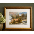 Original Signed Watercolor Landscape Painting Framed M. Lawrence 1980