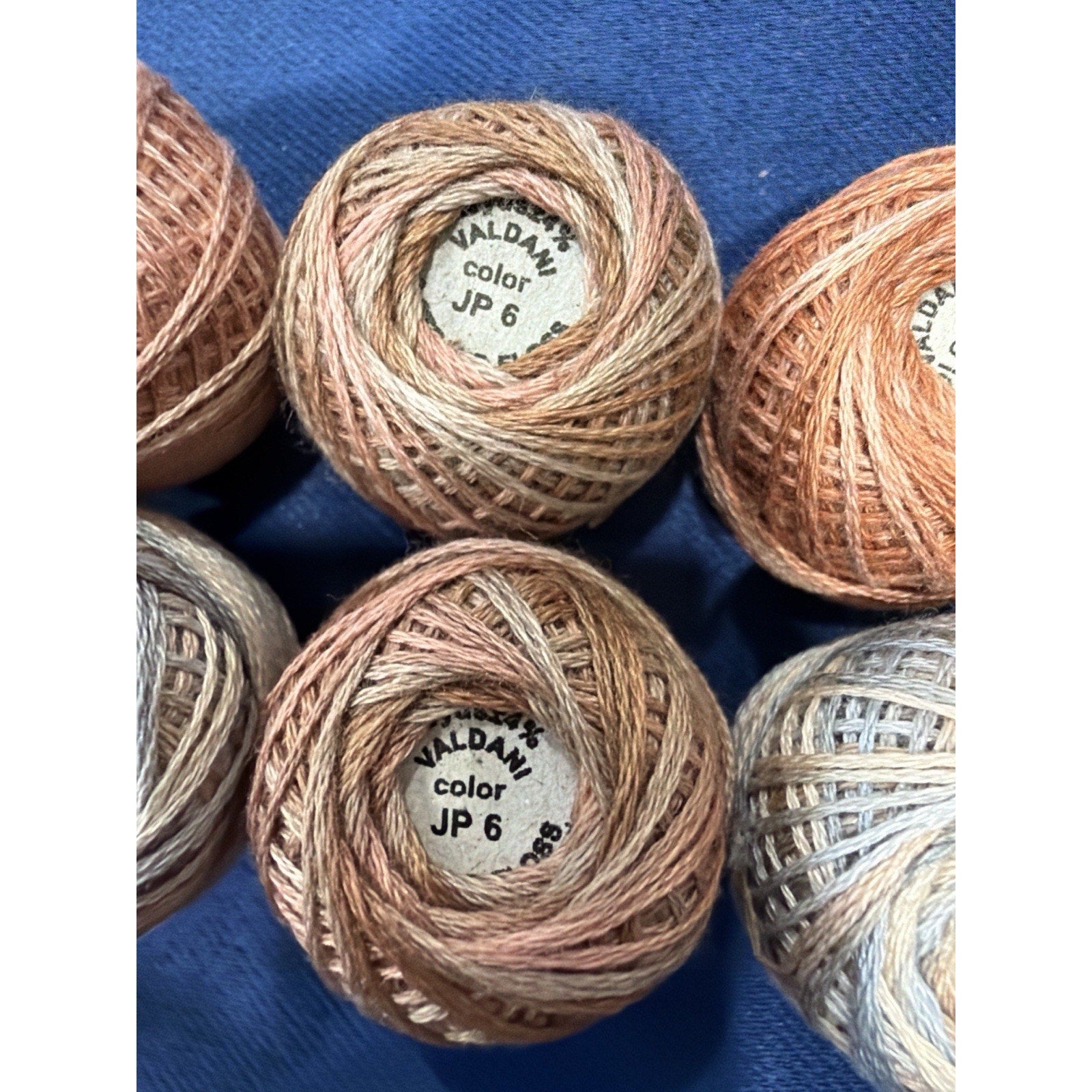 Valdani Pearl Cotton Honeyed Rosewood Heirloom 10 Ball Thread Collection