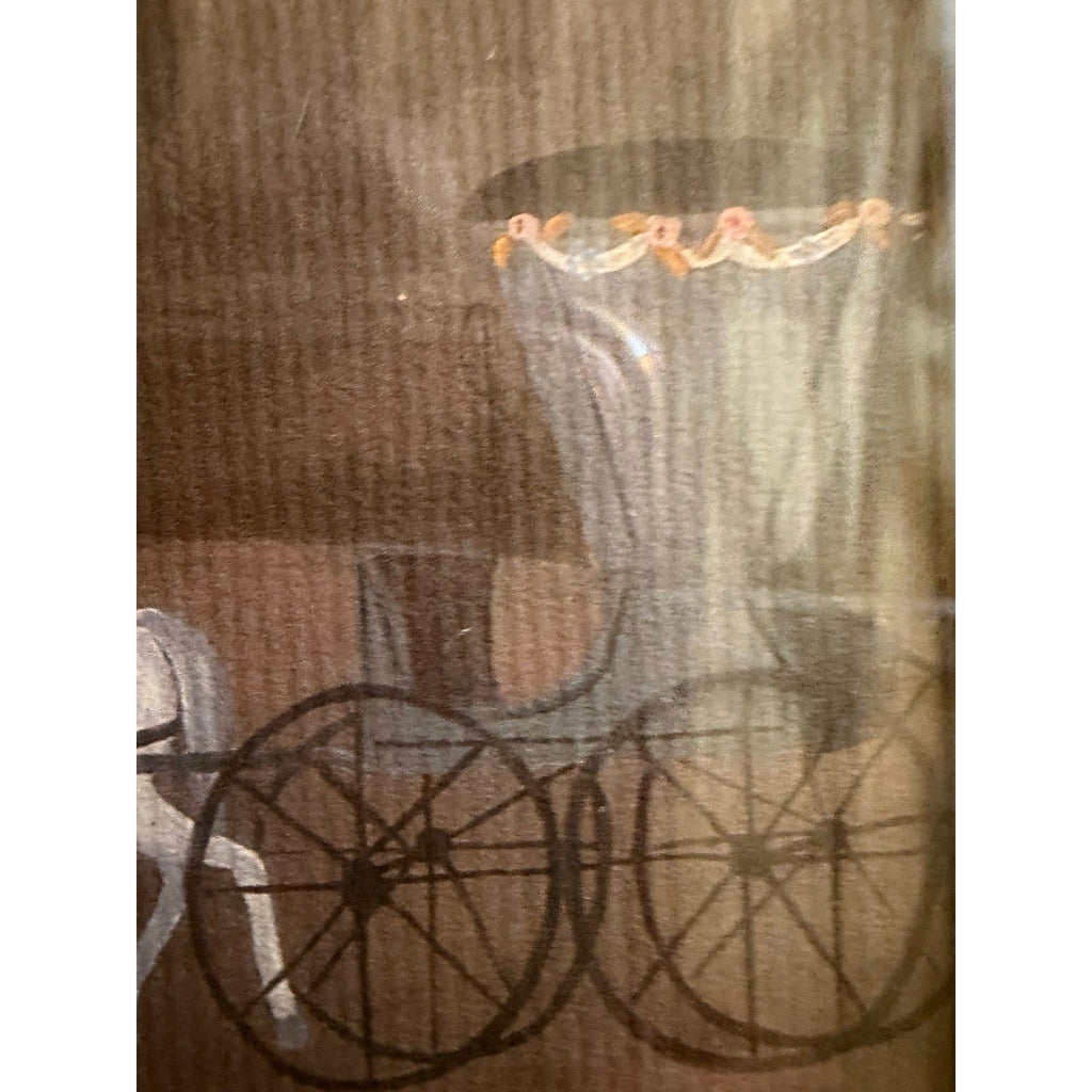 Jean Colquhoun Folk Art Wedding Church Horse Carriage Framed Americana