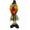 Vintage Murano Style Art Glass Clown Figurine Confetti Glass Top Hat 8"