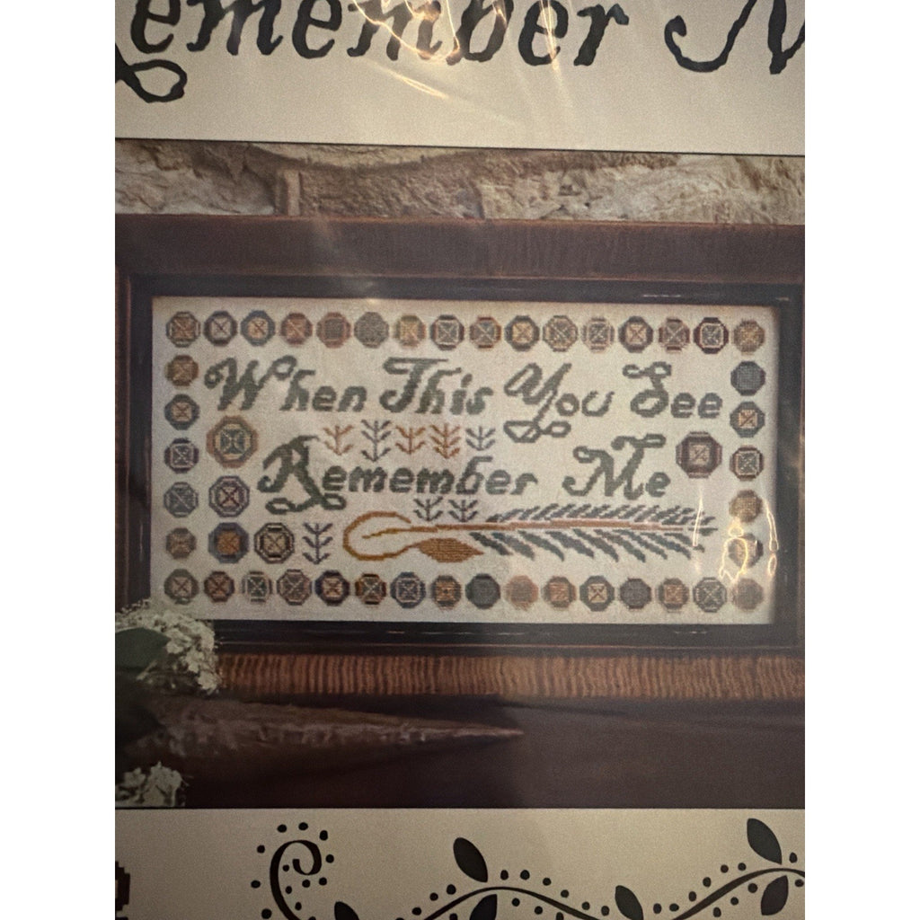 Carriage House Samplings Remember Me Cross Stitch Pattern Sampler Chart