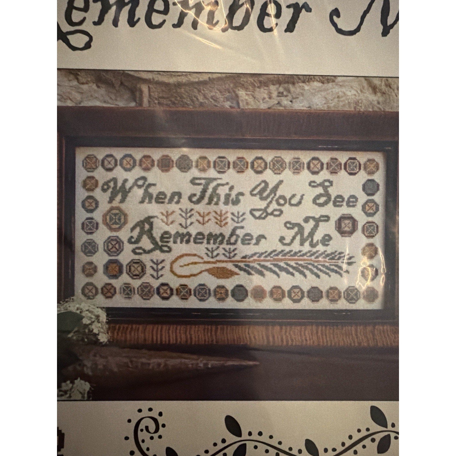 Carriage House Samplings Remember Me Cross Stitch Pattern Sampler Chart