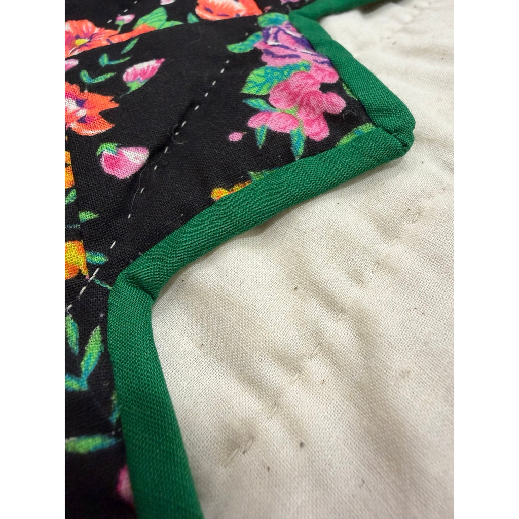 Vintage Hand Quilted Patchwork Quilt Ruby South Sawtooth Edge 106" x 75" – additional view 16