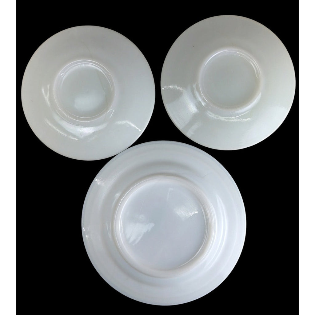 Hazel Atlas Moderntone Pastel Green Platonite Bread Plate & Saucers Lot