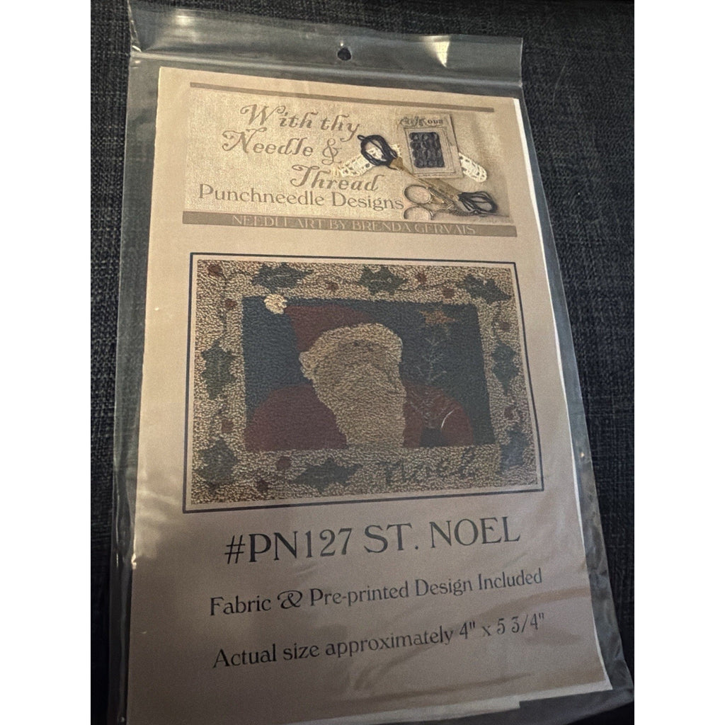 Brenda Gervais St. Noel OOP Punch Needle Pattern PN127 Primitive Santa