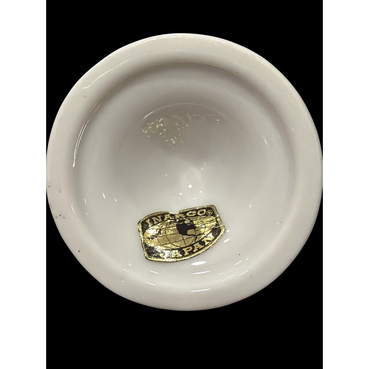Vintage Inarco Japan Demitasse Cup Saucer Yellow Rose Chintz Gold 1960s