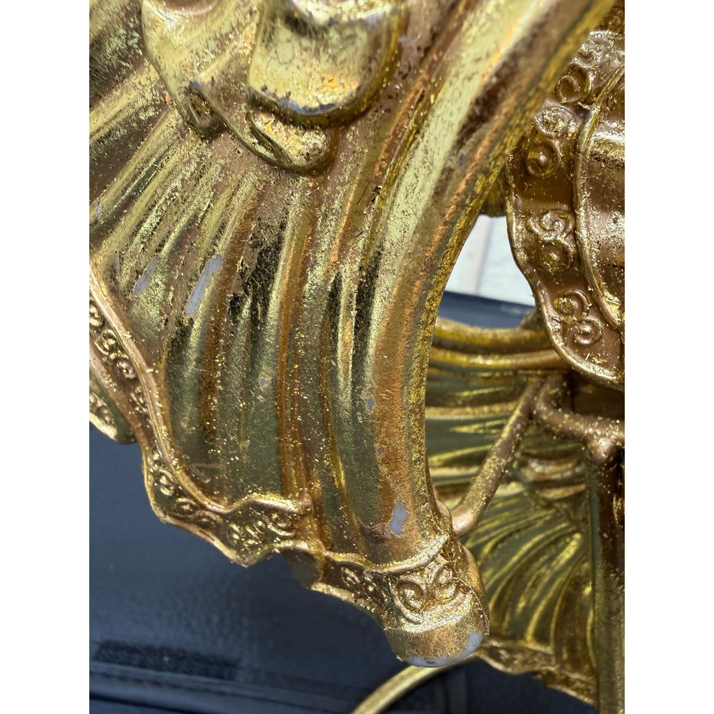 Gold Angel Candelabra Pair Metal Christmas Taper Candle Holders
