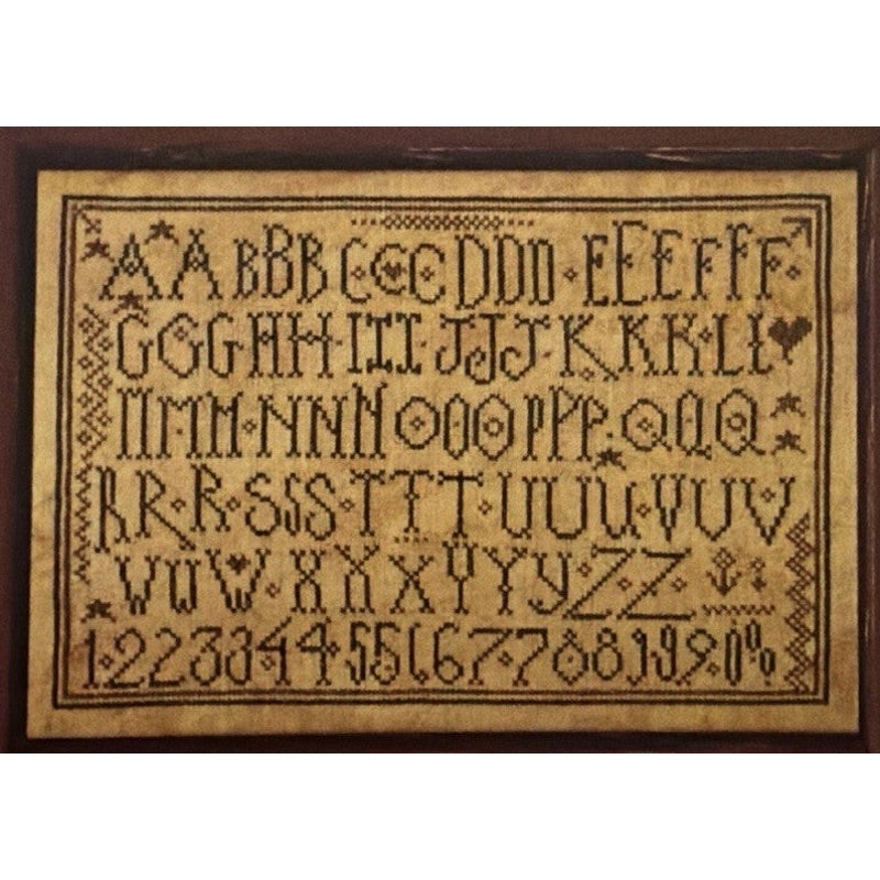 La-D-Da Alphabet Cross Stitch Pattern Primitive Sampler NOS