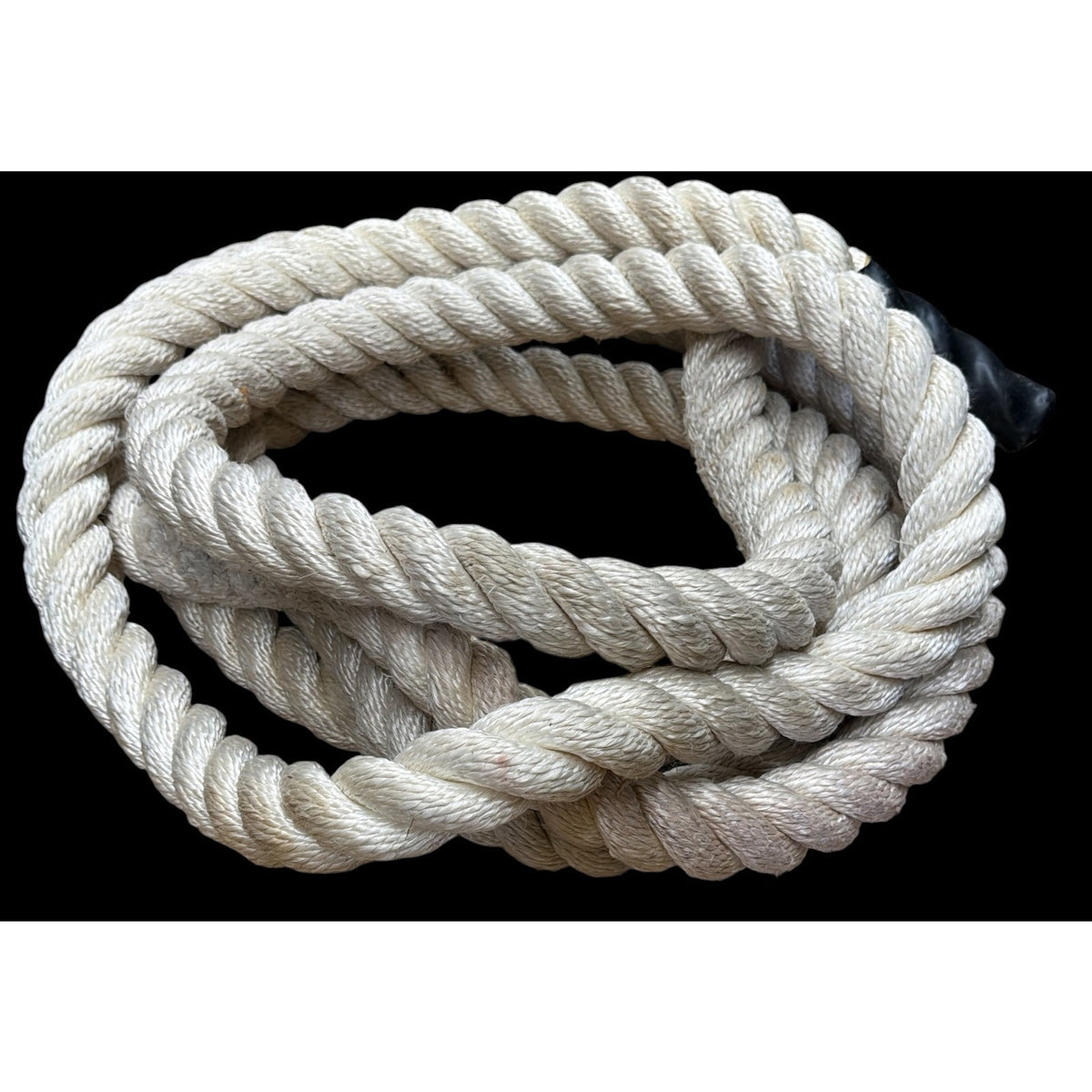 Vintage Nautical Rope 3 Inch Thick 25-30 Ft Maritime Ship Decor – main view