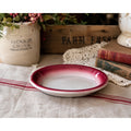 Vintage Jackson China Cranberry Ironstone Style Restaurant Ware Oval Dish
