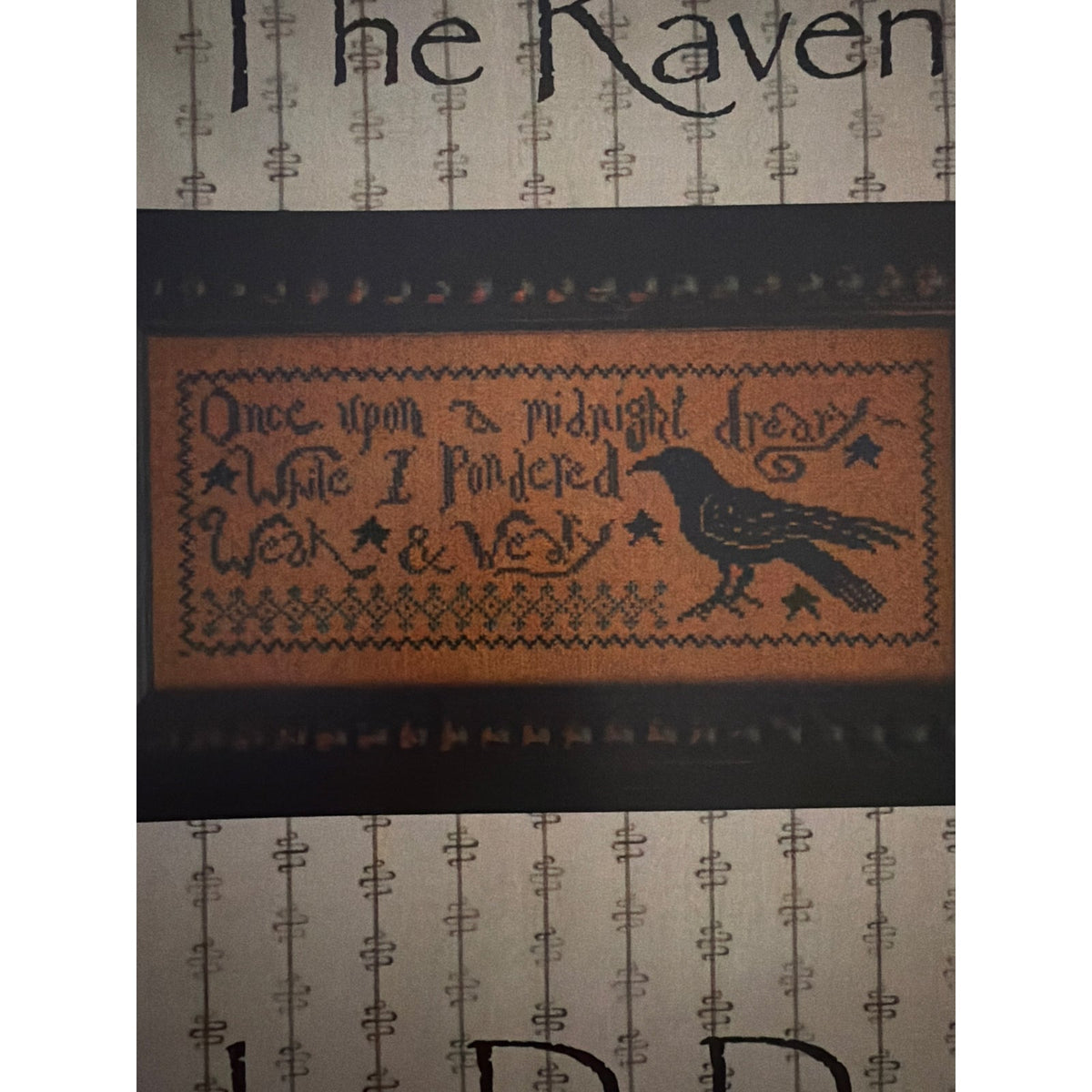 La-D-Da The Raven Cross Stitch Pattern Halloween Gothic NOS