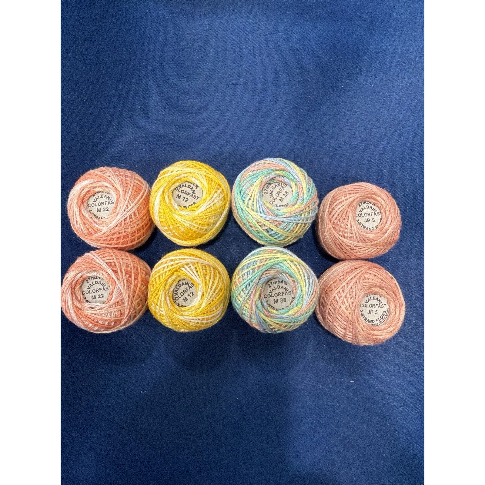 Valdani Pearl Cotton Seaside Sorbet Studio 8 Ball Thread Collection