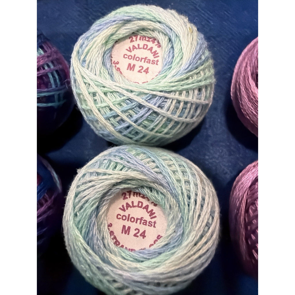 Valdani Pearl Cotton Coral Reef Conservatory 8 Ball Thread Collection