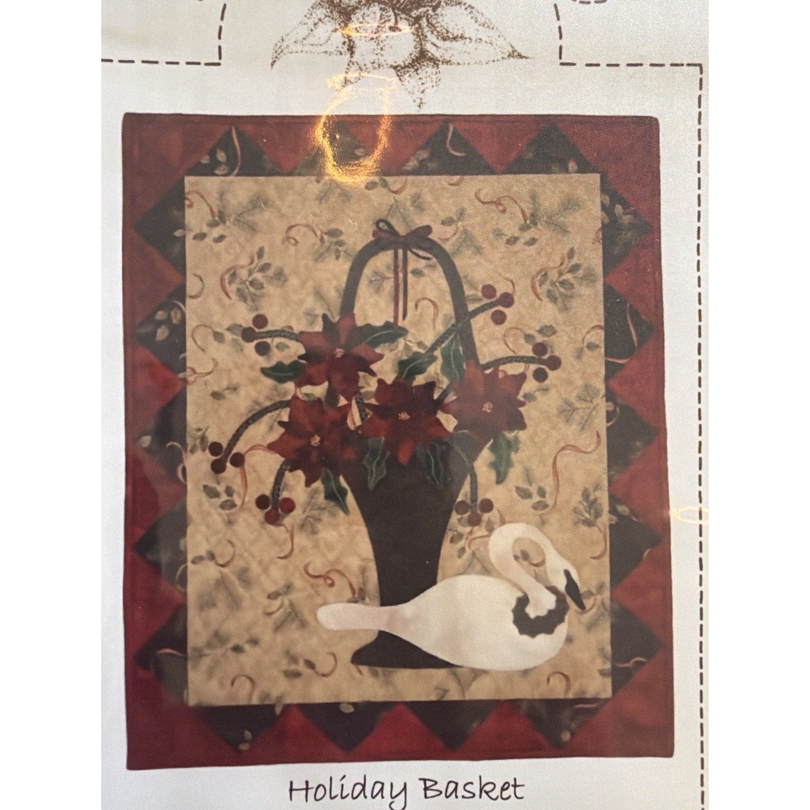 Lily Anna Stitches Holiday Basket Wool Applique Pattern