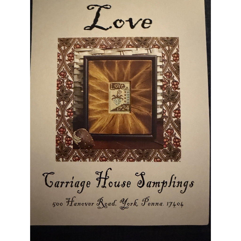 Carriage House Samplings LOVE Virtue Sampler Series Cross Stitch Pattern 2006
