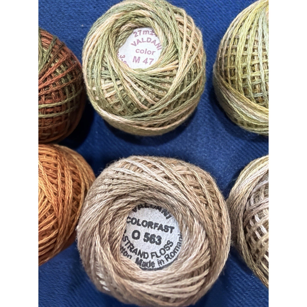 Valdani Pearl Cotton Thread Set Autumn Meadow Harvest 8 Ball Collection