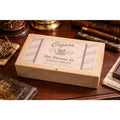 Vintage Nat Sherman Cigar Box Wood Churchill Double Claro Tobacciana