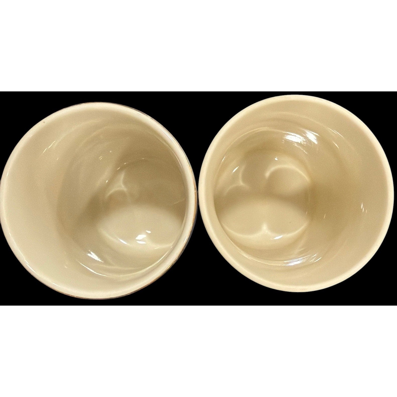 Vintage Japanese Sake Cups Pair, Blue Bamboo Yunomi Tea Cups, Mid Century Japanese Pottery, Japandi Decor, Ceramic Drinkware
