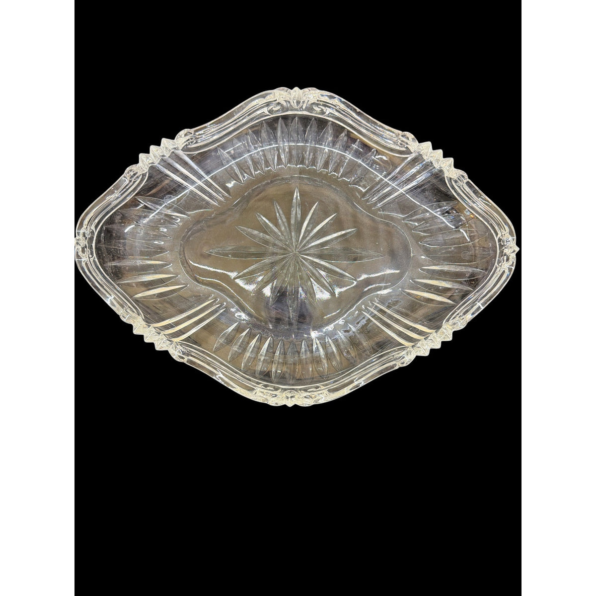 Vintage Oneida Augustina Crystal 13" Serving Tray Germany Discontinued – additional view 2