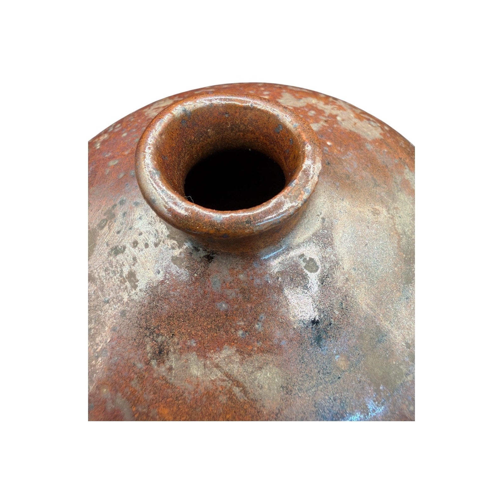 Don Tighe Studio Pottery Vase, Salt Glazed Stoneware Vessel, Seagrove NC Ceramic