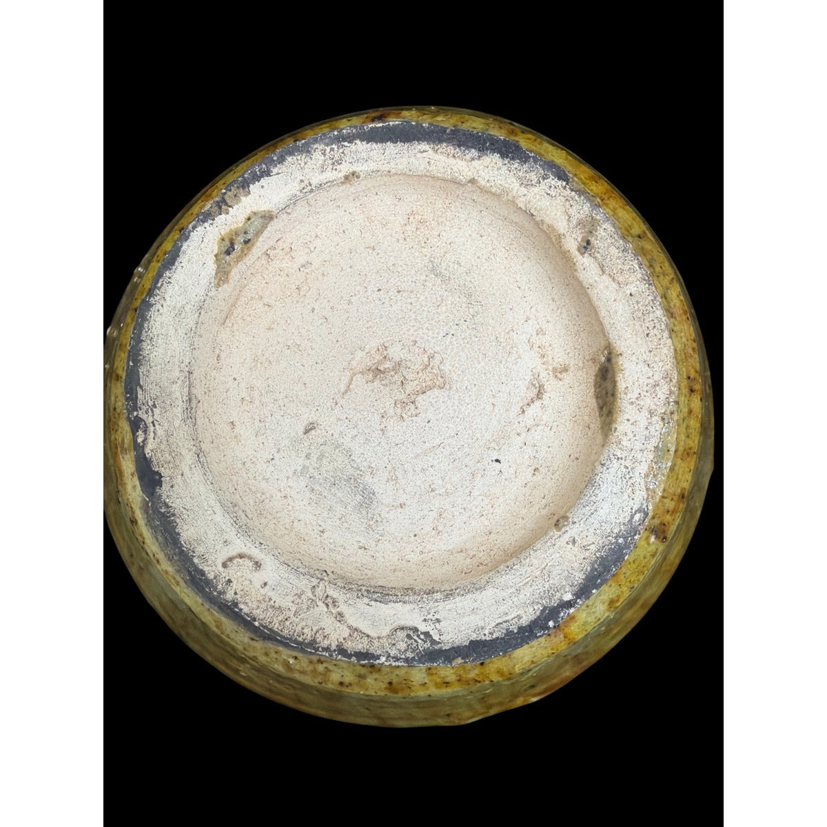 Vintage Tamegroute Ochre Bowls Set of 3 Moroccan Pottery Footed Bowls – additional view 5