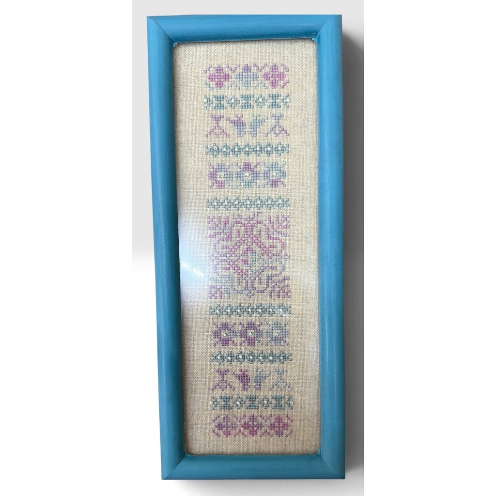 Vintage Earth Threads Morning Light Sampler Cross Stitch Beaded Framed – additional view 2