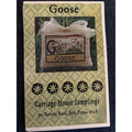 Carriage House Samplings Goose Cross Stitch Pattern Primitive