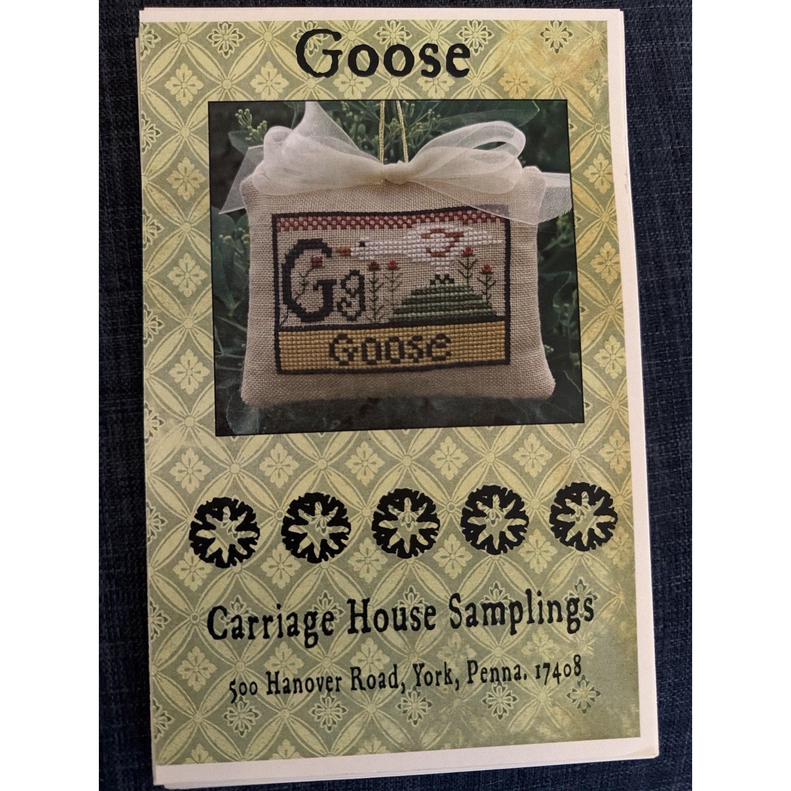 Carriage House Samplings Goose Cross Stitch Pattern Primitive