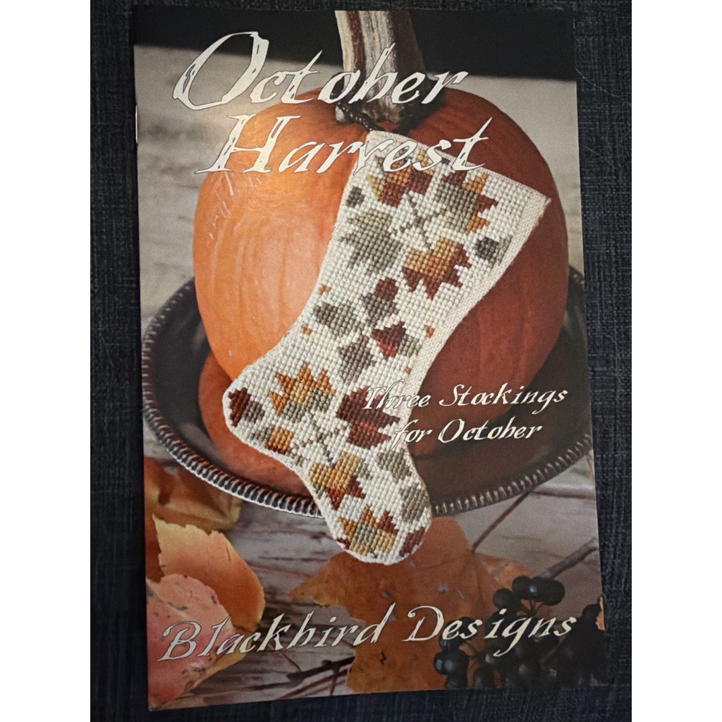 Blackbird Designs October Harvest Stockings Pattern BBD OOP Fall
