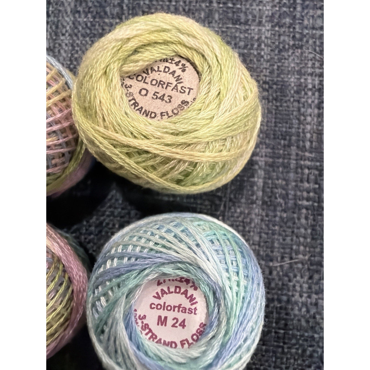 Valdani Colorfast Thread Lot 8 Easter Pastels Palette M38 M20 M12 O543 M24