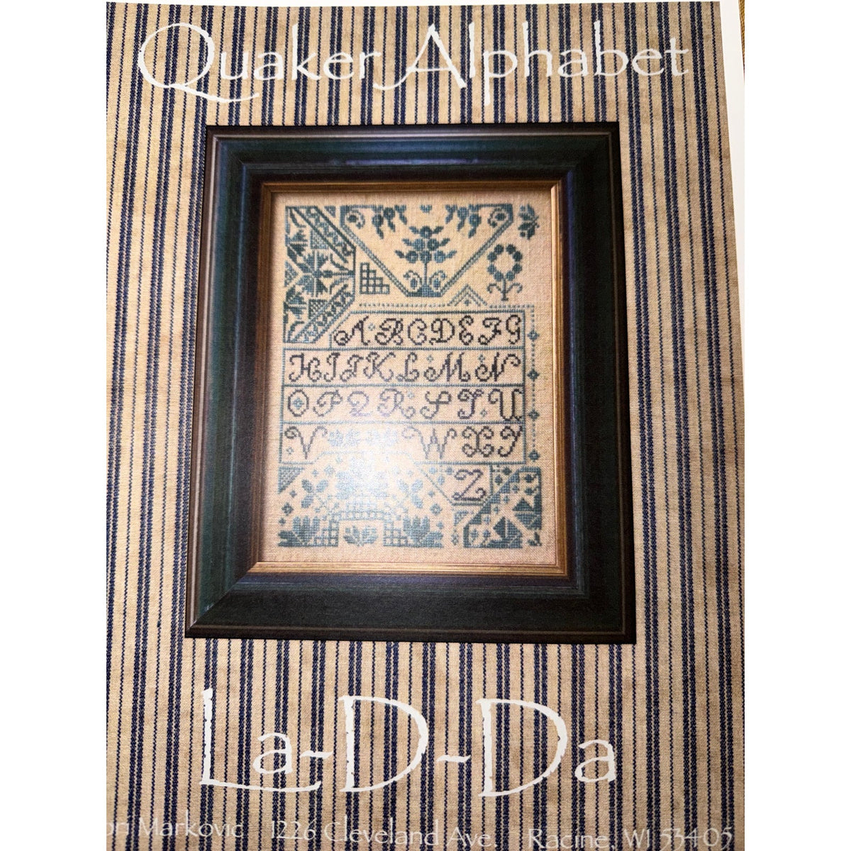 La-D-Da Quaker Alphabet Cross Stitch Sampler Pattern NOS