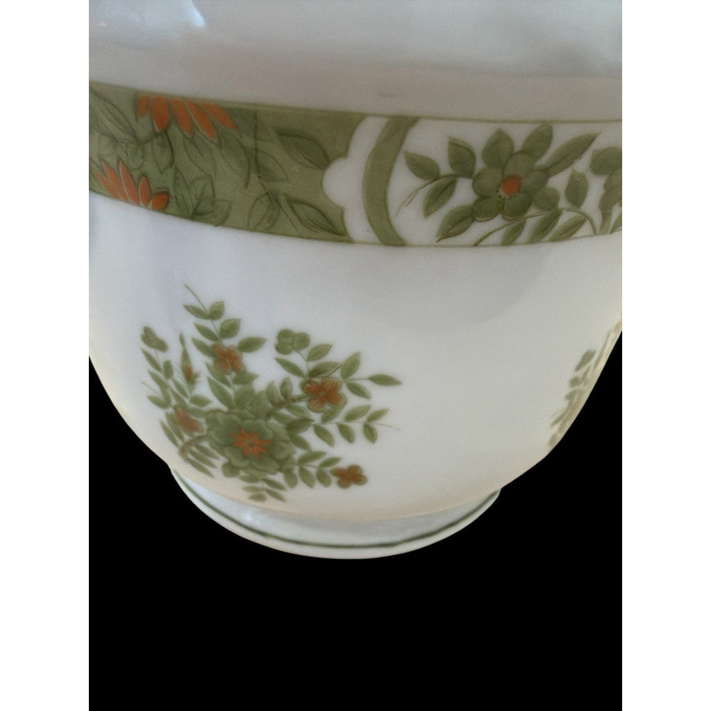 Vintage Schmid Design Folio Porcelain Jardiniere Floral Handled Planter Japan