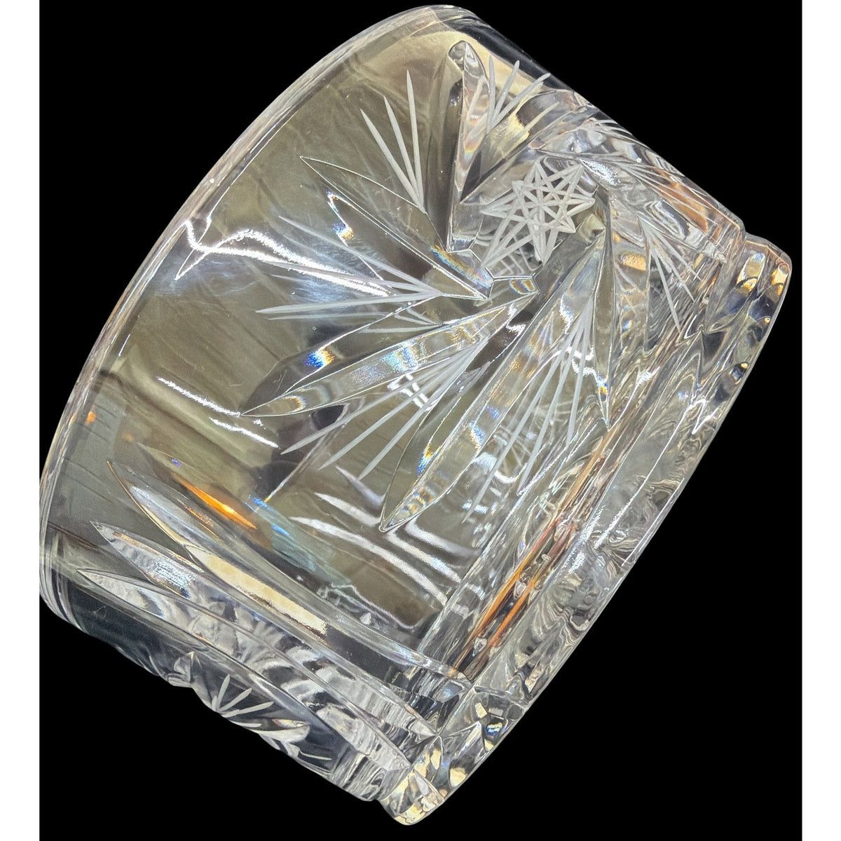 Vintage Heavy Cut Crystal Bowl 8” Starburst Centerpiece 4.25 Lbs – additional view 3