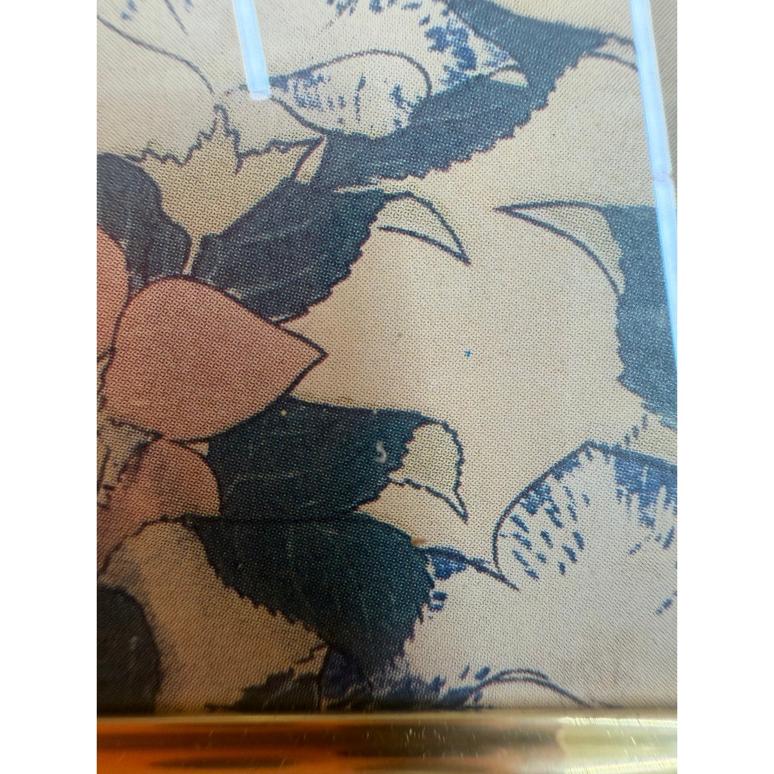 Vintage Japanese Dragonfly Botanical Print Framed Washi Paper Asian Wall Art